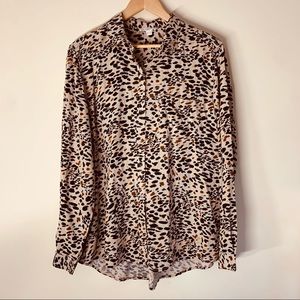beachlunchlounge Leopard Print Button Down Shirt
